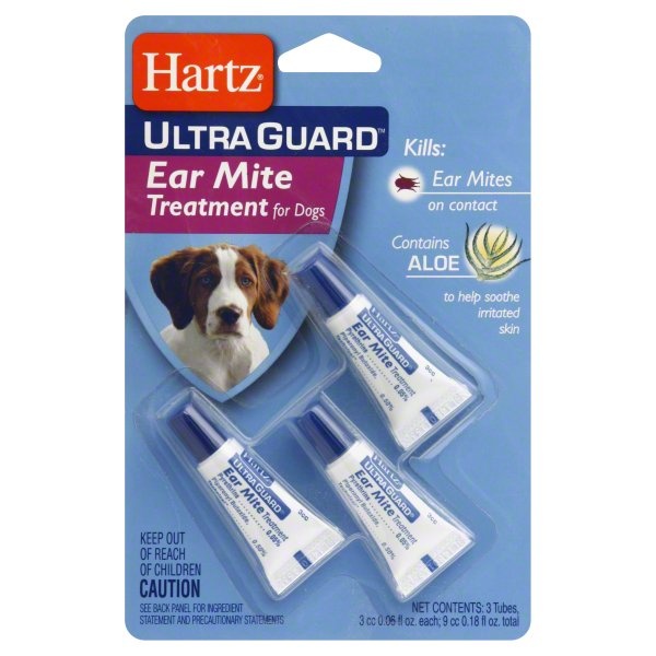 slide 1 of 1, Hartz Ultra Guard Ear Mite Treatment For Dogs, 3 ct