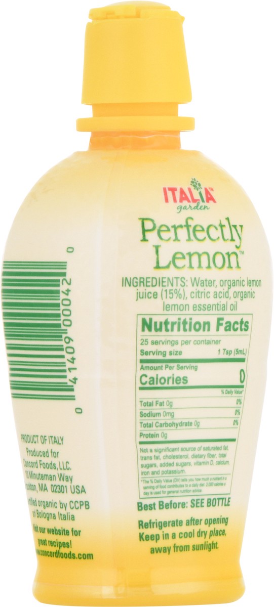 slide 10 of 13, Italia Garden Perfectly Lemon Lemon Juice 4.23 fl oz, 4.23 fl oz