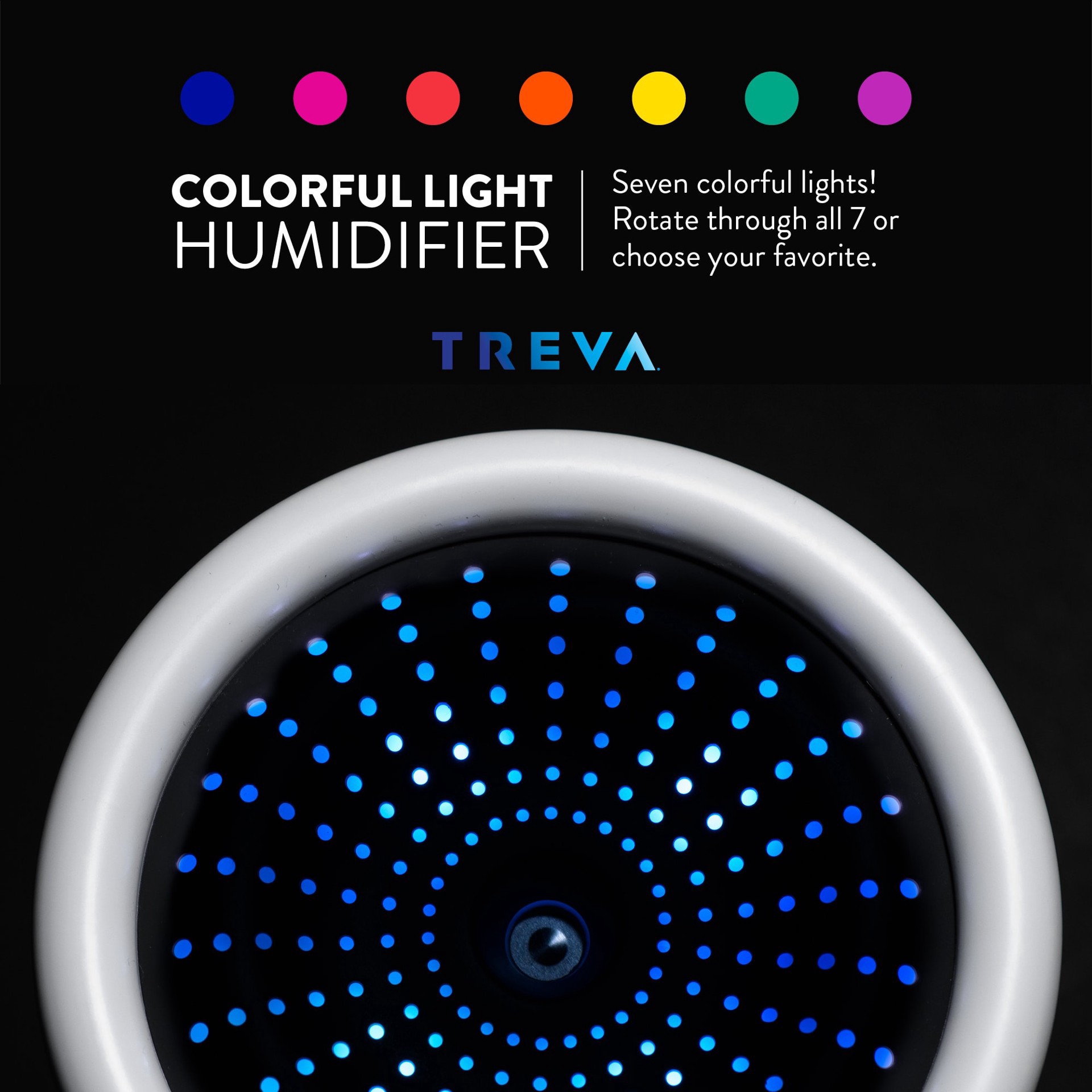 slide 3 of 6, Treva Rechargeable Humidfr Night Light L, 1 ct