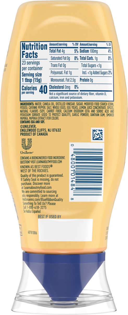 slide 2 of 8, Hellmann's Spicy Mayonnaise Dressing - 11.5 fl oz, 11.5 fl oz