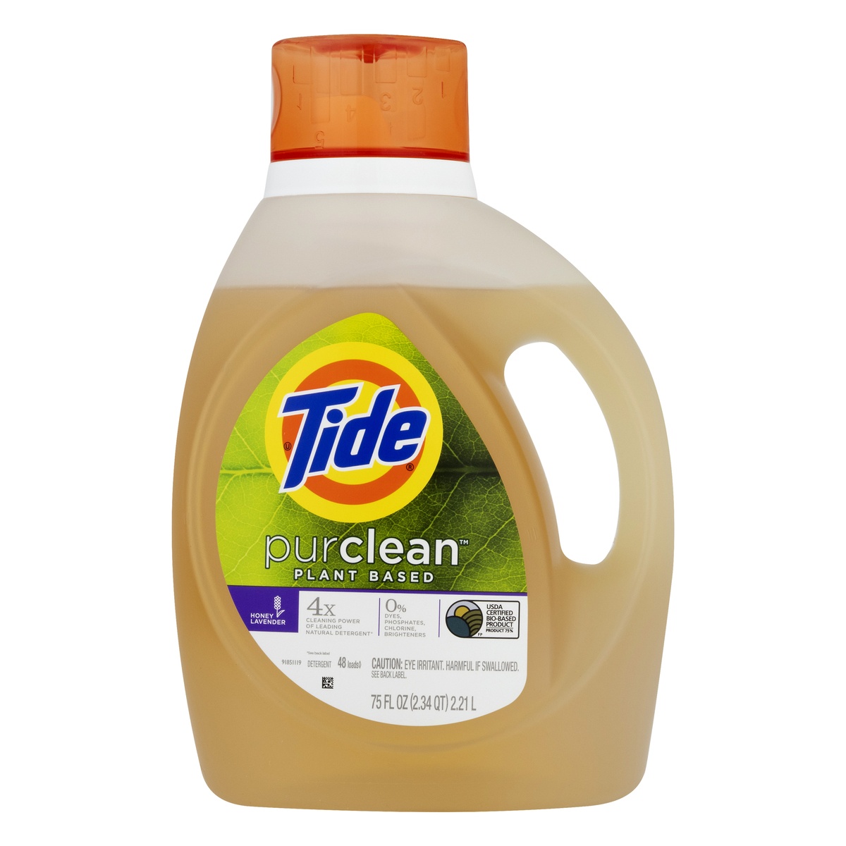 slide 1 of 4, Tide Purclean Honey Lavender Hec Liquid Laundry Detergent, 75 fl oz