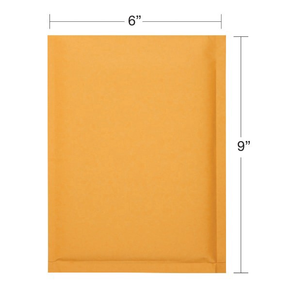 slide 4 of 7, Office Depot Brand Self-Sealing Bubble Mailers, Size 0, 6"" X 9 1/8"", Pack Of 25, 25 ct