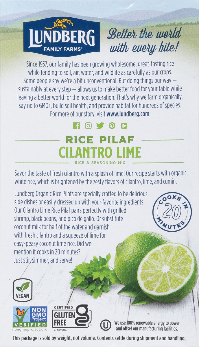 slide 8 of 11, Lundberg Family Farms Organic Cilantro Lime Rice Pilaf 5.5 oz, 5.5 oz