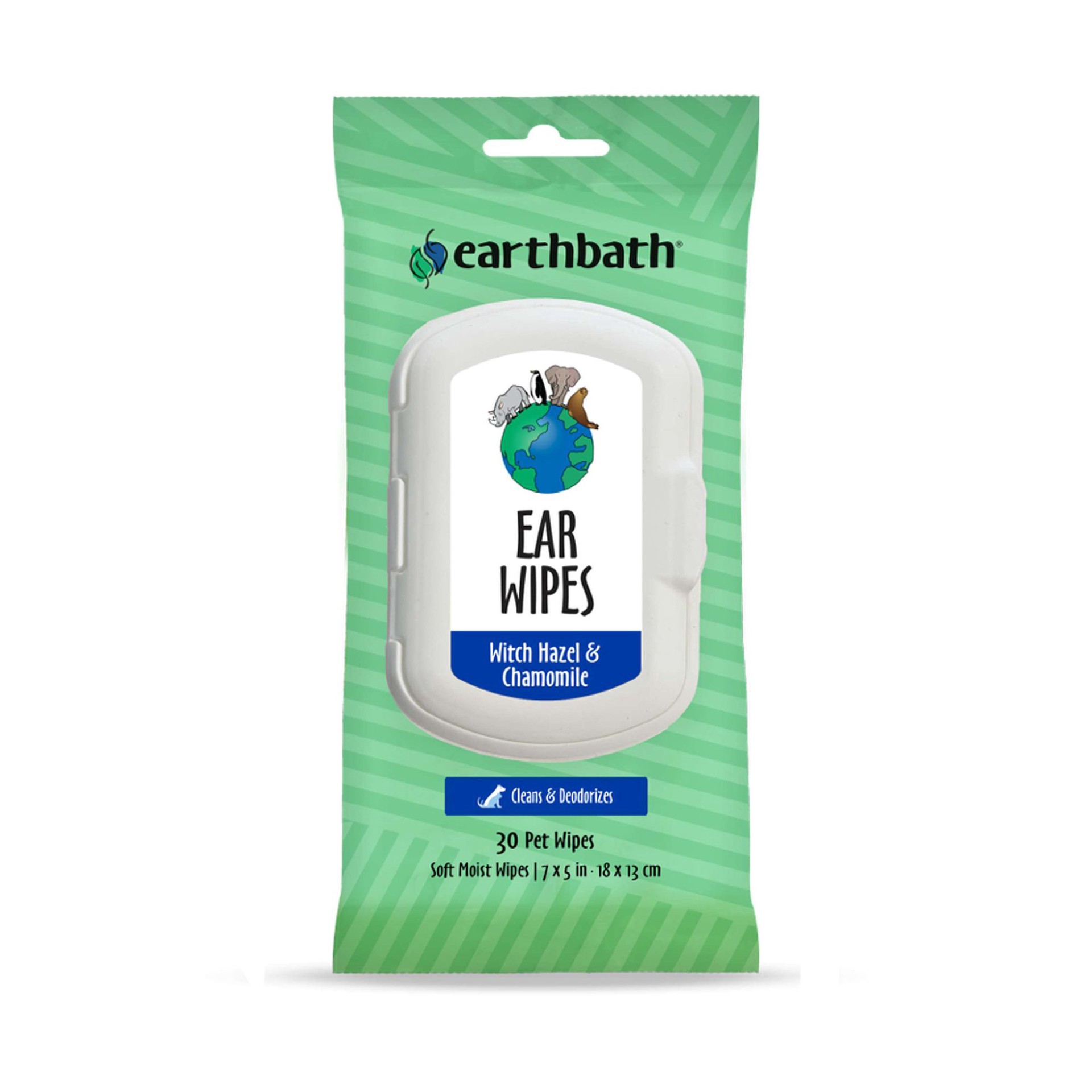 slide 1 of 1, Earthbath Ear Wipes - Witch Hazel & Camomile, 