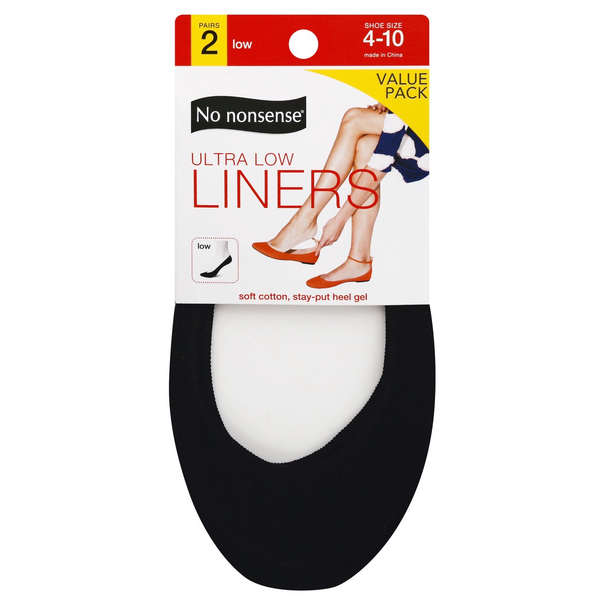 slide 2 of 10, No Nonsense Variety Pack Ultra Low Black 4-10 Liners 2 ea, 2 ct