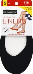 No Nonsense Variety Pack Ultra Low Black 4-10 Liners