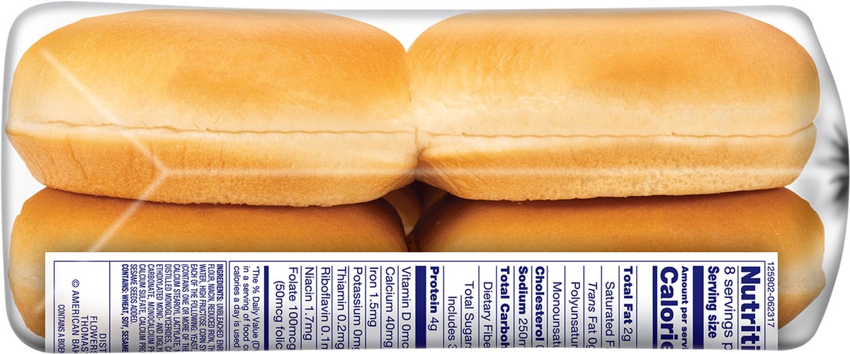 slide 2 of 13, Bunny Bread Hamburger Buns, Enriched Sliced White Bread Hamburger Buns, 8 Count, 8 ct