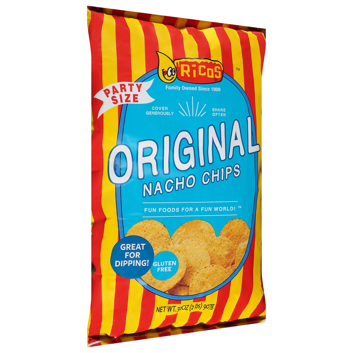 slide 5 of 13, Rico's Party Size Original Nacho Chips 32 oz, 32 oz