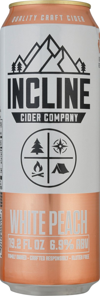 slide 9 of 12, Incline Cider Company White Peach Beer 19.2 fl oz, 19.2 fl oz