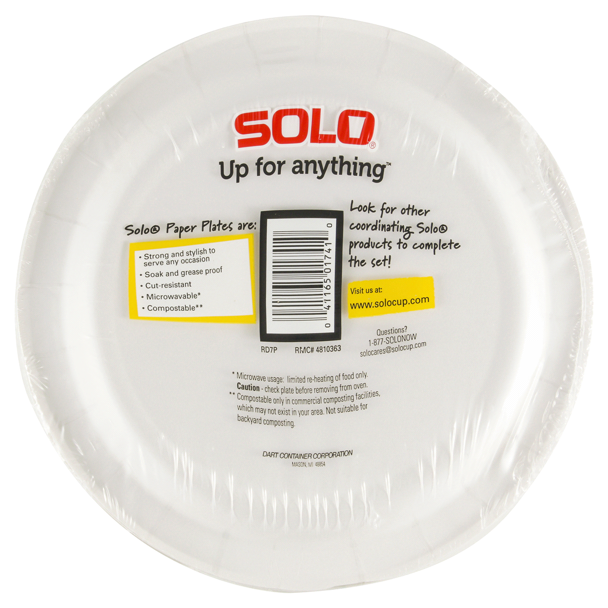 slide 2 of 2, Solo Heavy Duty Paper Plates, 48 ct