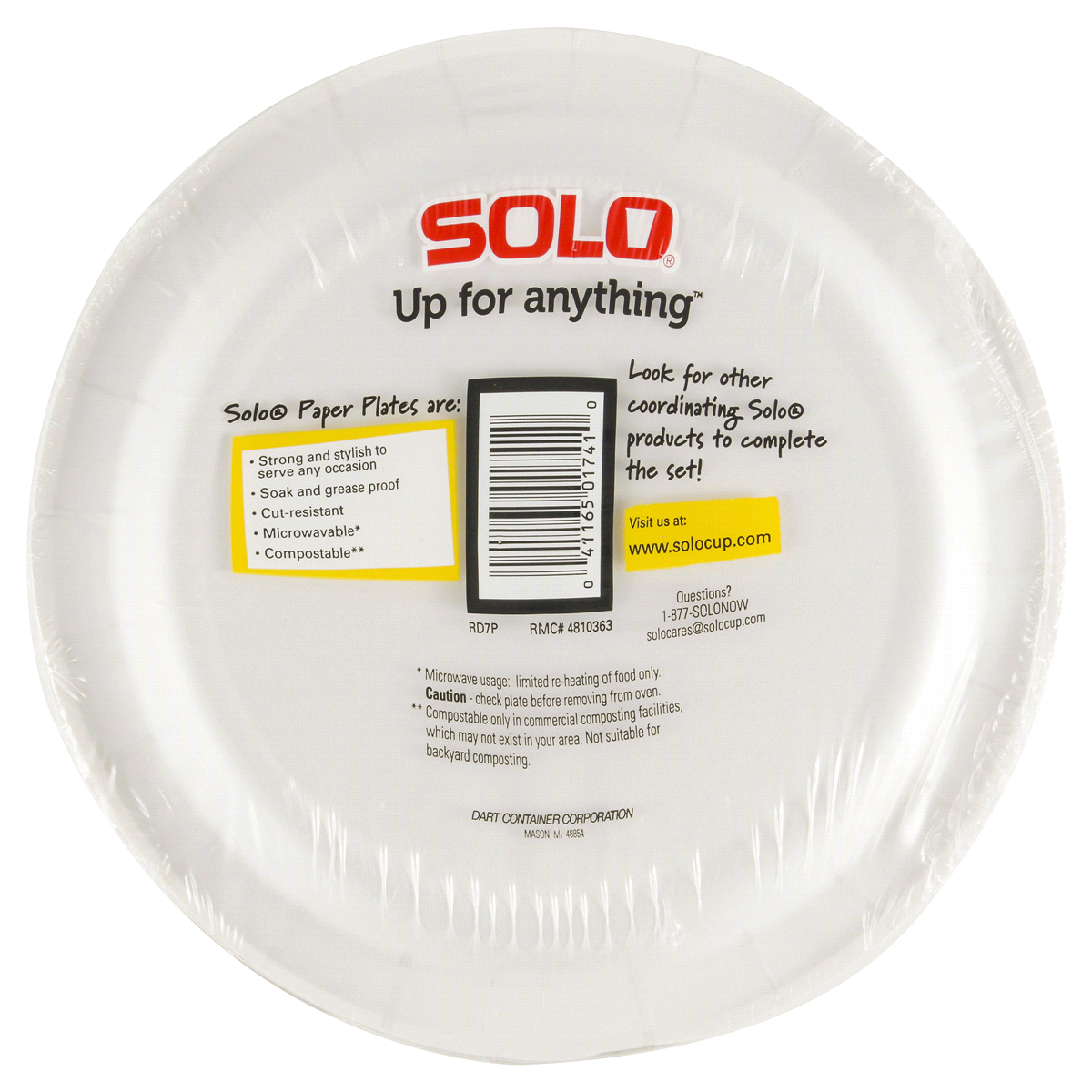slide 2 of 2, Solo AnyDay Paper Plates 6.785 Inch 48 ea, 48 ct