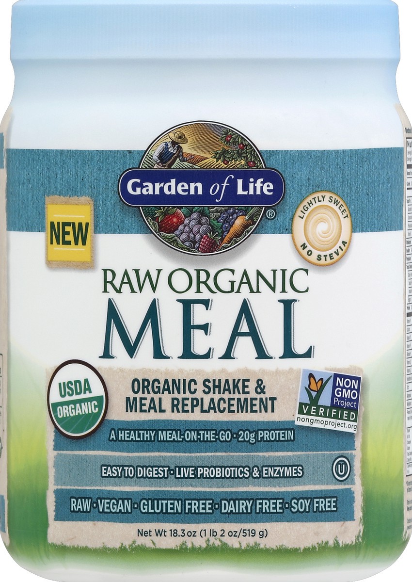 slide 1 of 2, Garden of Life Raw Organic Shake & Meal Replacement, 18.3 oz