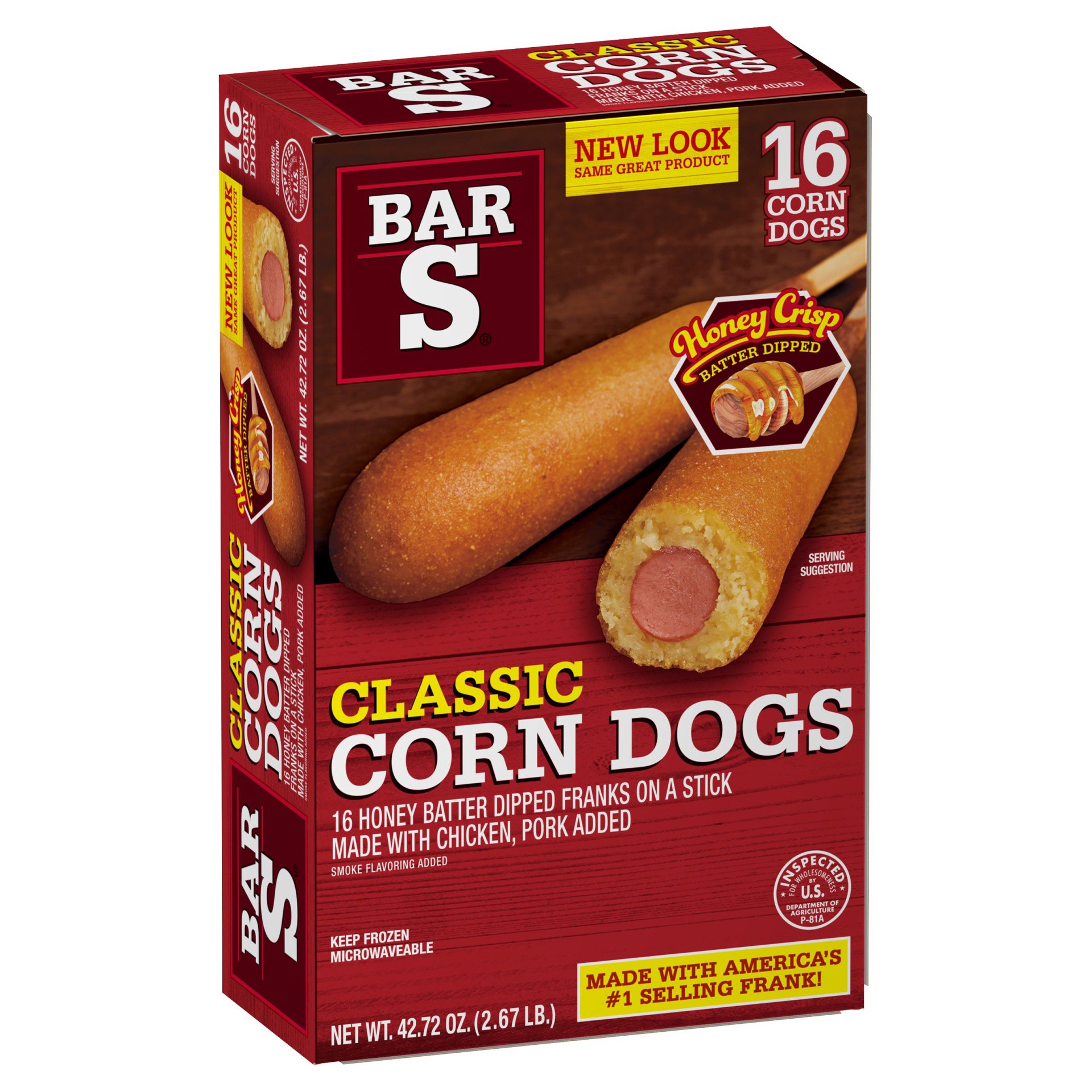 slide 1 of 7, Bar-S Classic Corn Dogs 42.72 oz. Box, 42.72 oz