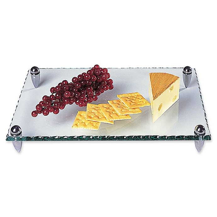 slide 1 of 1, Badash Mercury Rectangular Tray, 14 in