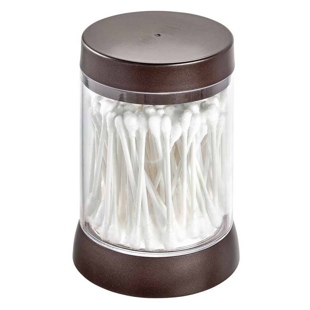 slide 1 of 1, InterDesign Haley Vanity Canister - Clear/Bronze, 1 ct