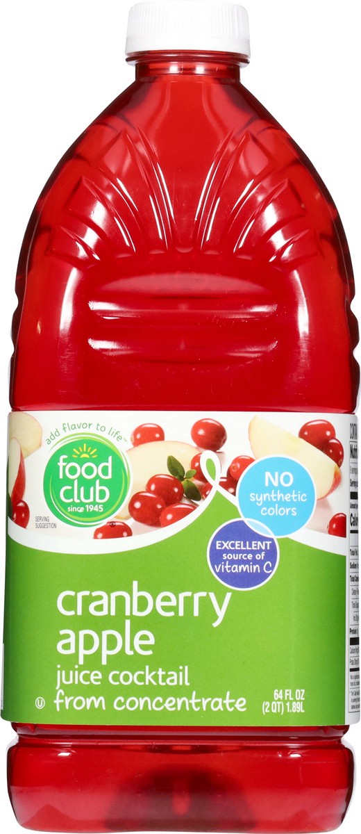 slide 5 of 15, Food Club Cranberry Apple Juice Cocktail - 64 fl oz, 64 fl oz