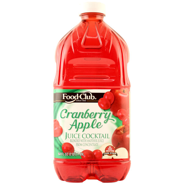 slide 1 of 1, Food Club Cranberry Apple Juice Cocktail From Concentrate, 64 fl oz