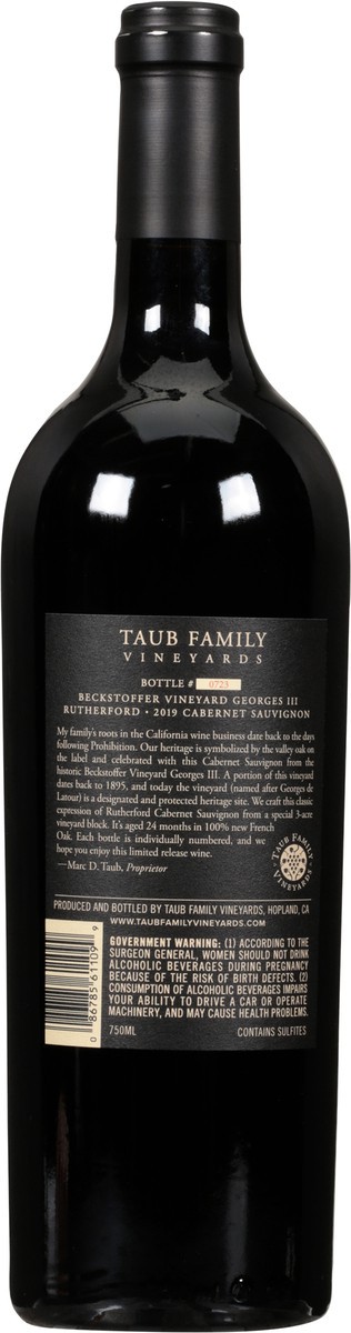 slide 3 of 7, Taub Family Vineyards Beckstoffer Georges III Cabernet Sauvignon, 750ml, 750 ml