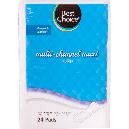 Best Choice Multichannel Maxi Pads Super 24 ct