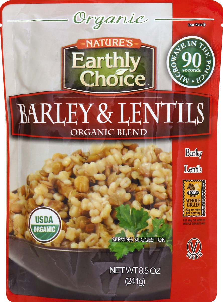 slide 2 of 2, Nature's Earthly Choice Organic Barley and Lentils, 8.5 oz