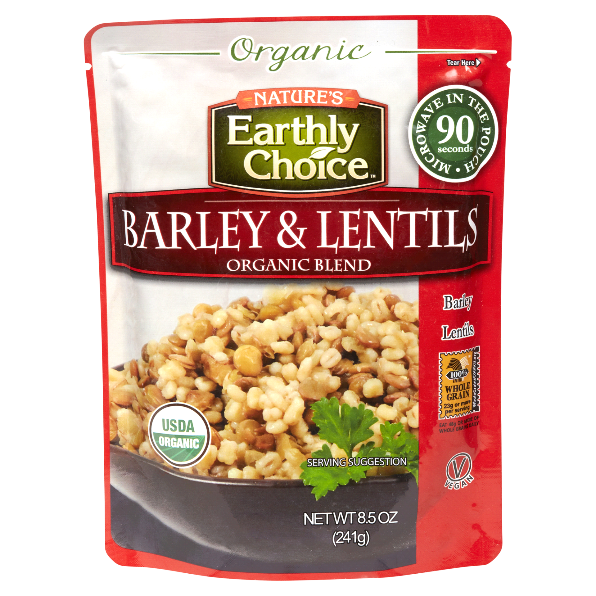 slide 1 of 2, Nature's Earthly Choice Organic Barley and Lentils, 8.5 oz