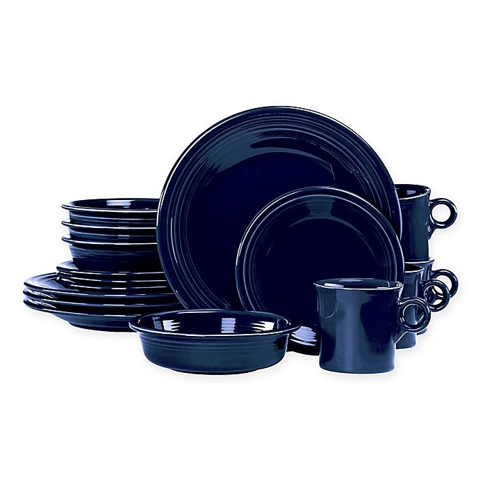 slide 1 of 4, Fiesta Dinnerware Set - Cobalt Blue, 16 ct