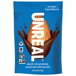 Unreal Dark Chocolate Almonds - 4 oz