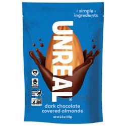 Unreal Dark Chocolate Almonds - 4 oz