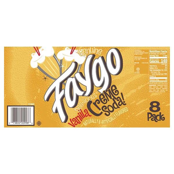 slide 13 of 13, Faygo Creme Soda - 8 ct, 8 ct