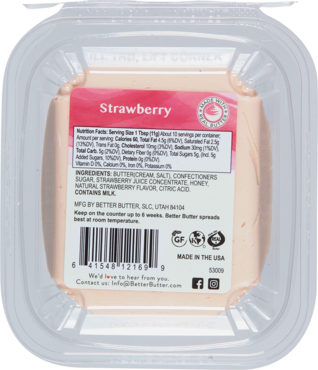 slide 3 of 9, Better Butter Strawberry Butter with a Hint of Honey 3.7 oz, 3.7 oz