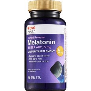 slide 1 of 1, CVS Health Timed Release Melatonin 5 Mg Tablets, 90 Ct, 1 ct