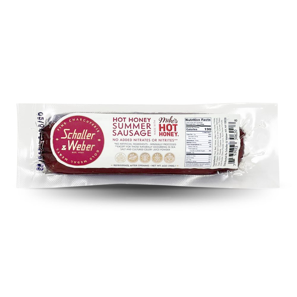 slide 1 of 1, Schaller And Weber Hot Honey Summer Sausage, 6 oz