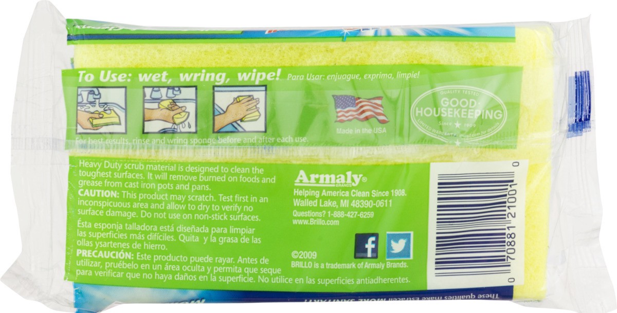 slide 3 of 9, Brillo Estracell Scrub Sponge 1 Ct, 1 ct
