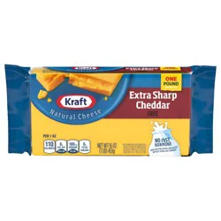 Kraft Extra Sharp Cheddar Cheese, 16 oz Block
