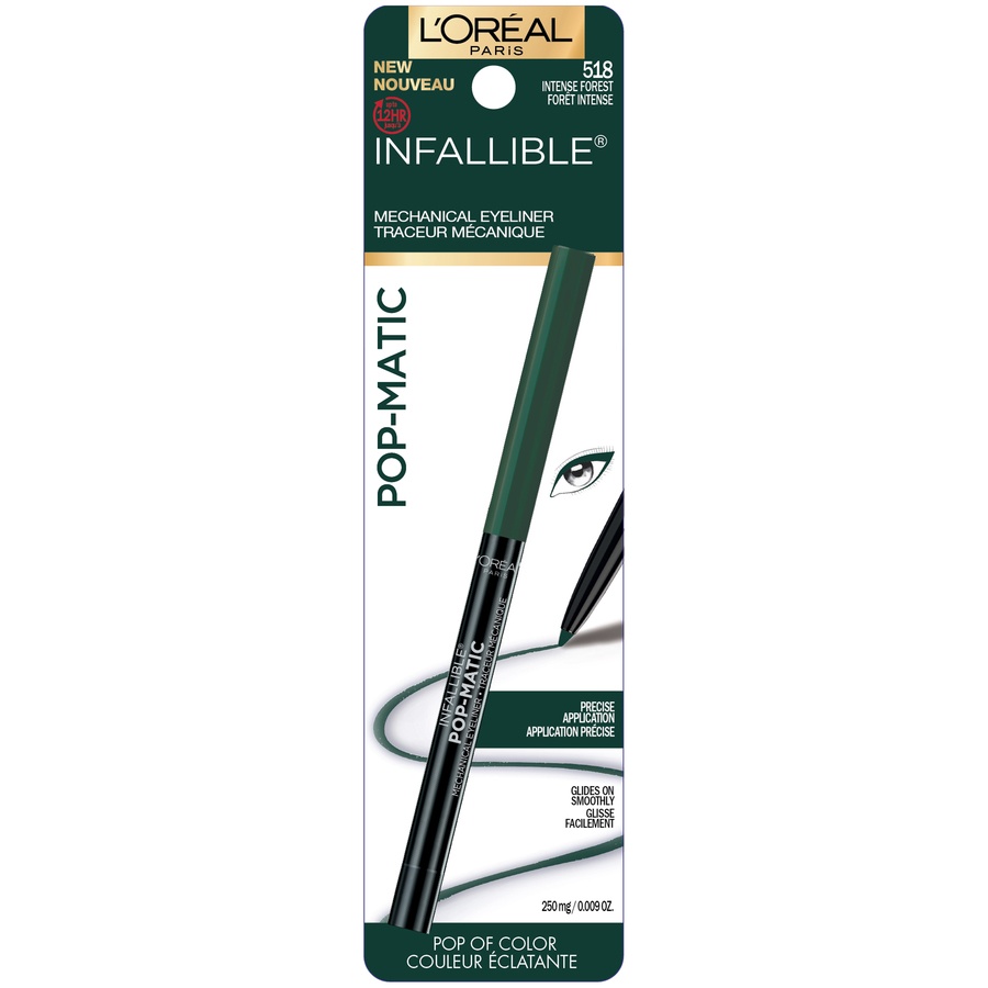 slide 2 of 2, L'Oréal Infallible Pop-Matic Eyeliner, Intense Forest, 0.01 oz