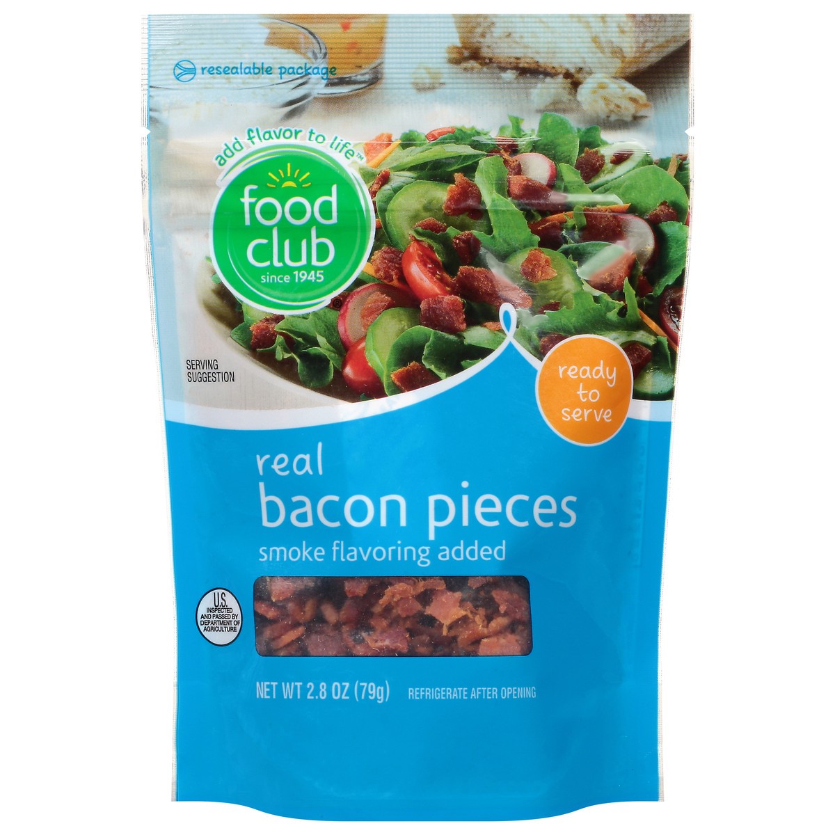 slide 2 of 11, Food Club Real Bacon Pieces 2.8 oz, 2.8 oz