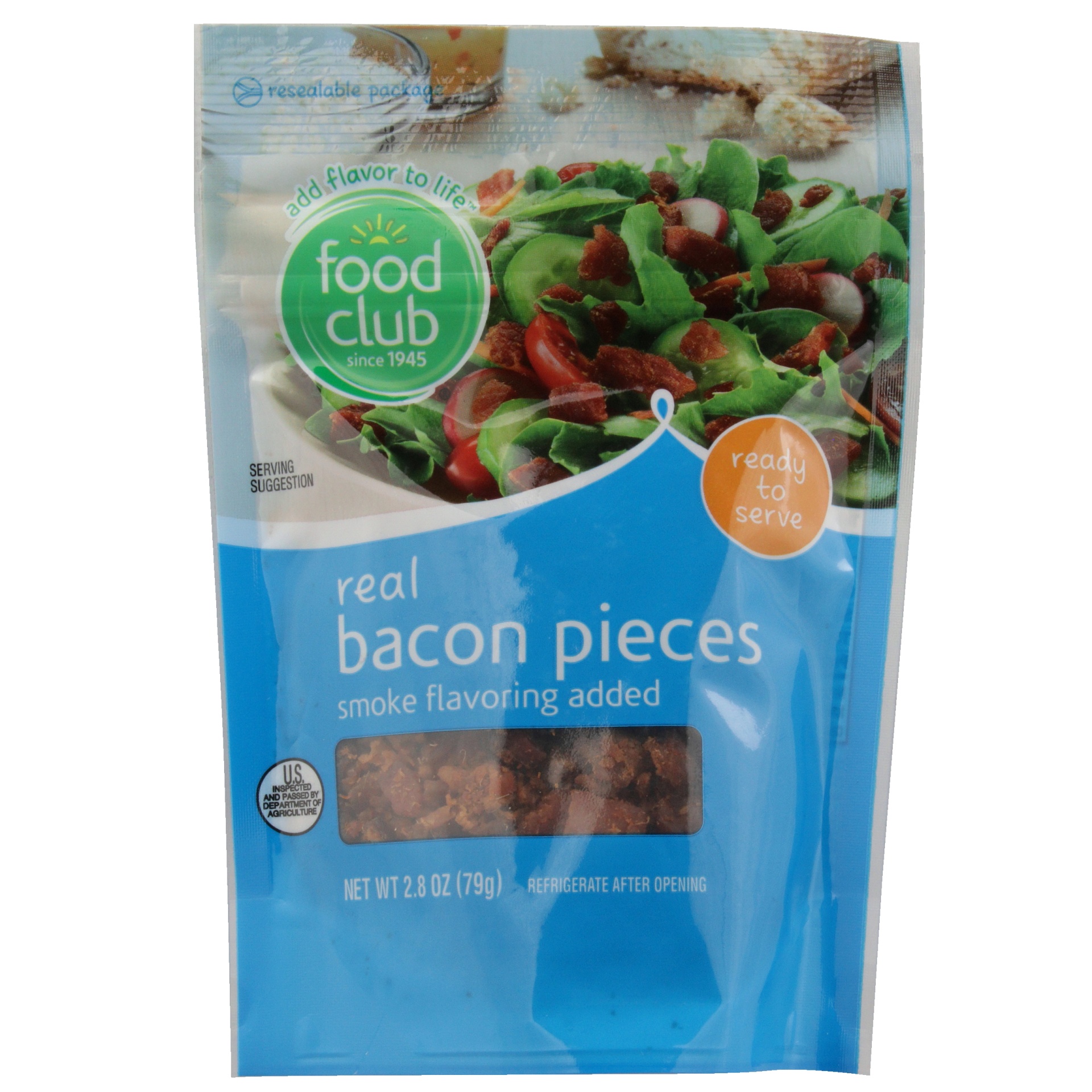 slide 1 of 6, Food Club Real Bacon Pieces, 2.8 oz