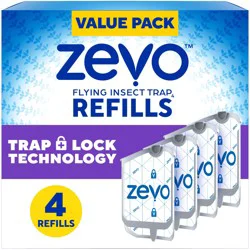 Zevo Refills Flying Insect Trap Value Pack 4 Each
