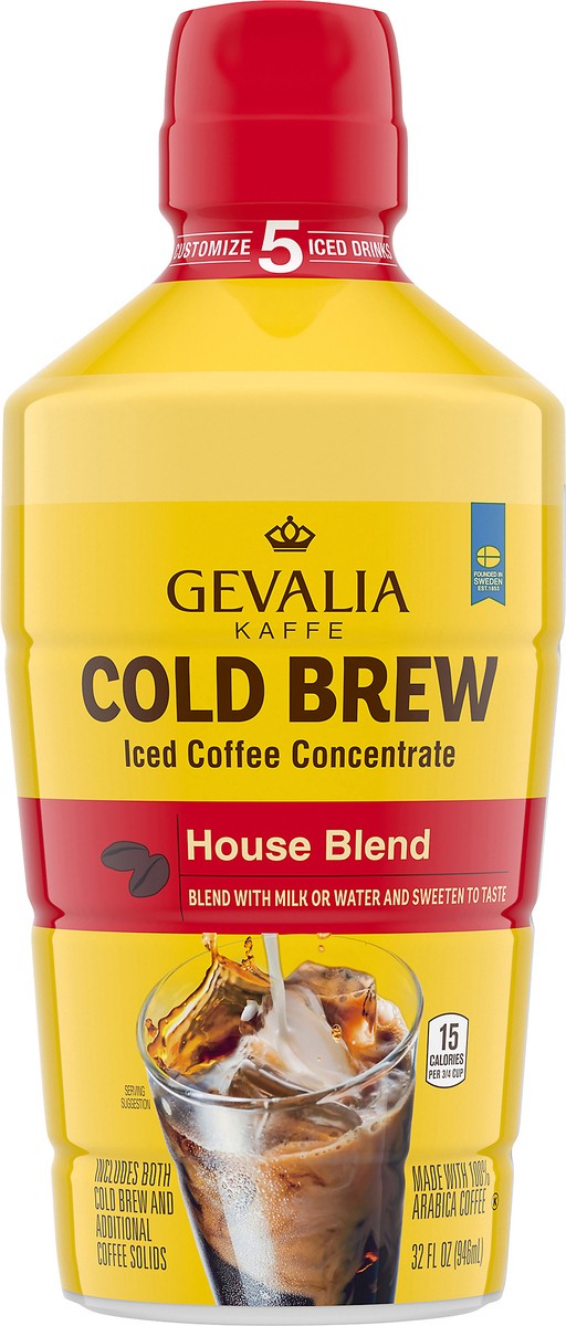 slide 10 of 14, Gevalia Cold Brew House Blend Concentrate Iced Coffee- 32 fl oz, 32 fl oz