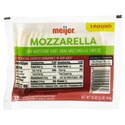 Meijer Low Moisture Part-Skim Mozzarella Cheese