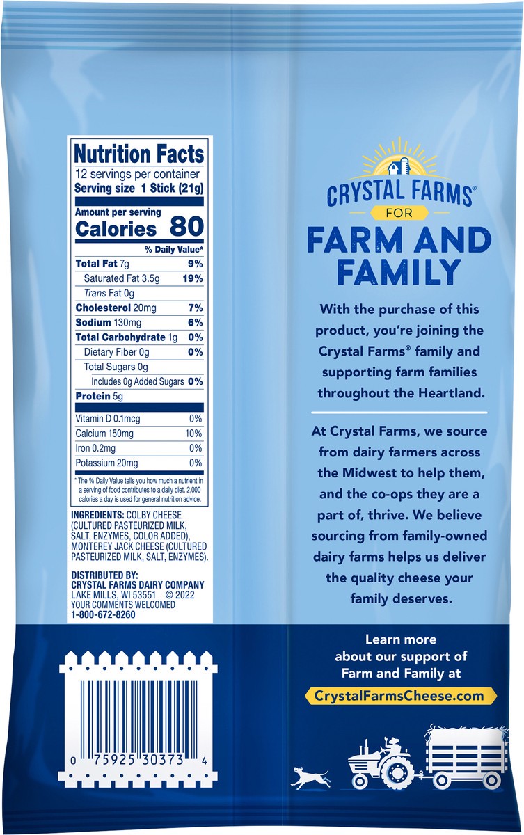 slide 5 of 6, Crystal Farms Marble Jack Iw Cheese Sticks, 9 oz