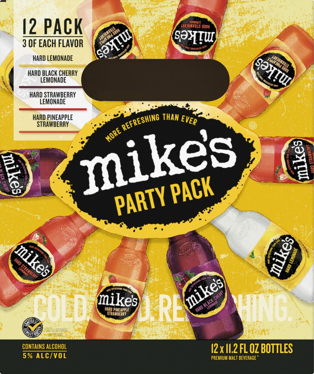 slide 5 of 6, Mike's 12 Pack Party Pack Premium Malt Beverage Beer 12 ea, 12 ct; 11.2 oz