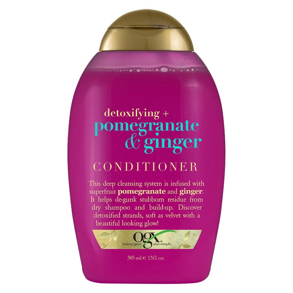 slide 1 of 6, OGX Detoxifying + Pomegranate & Ginger Conditioner, 13 fl oz