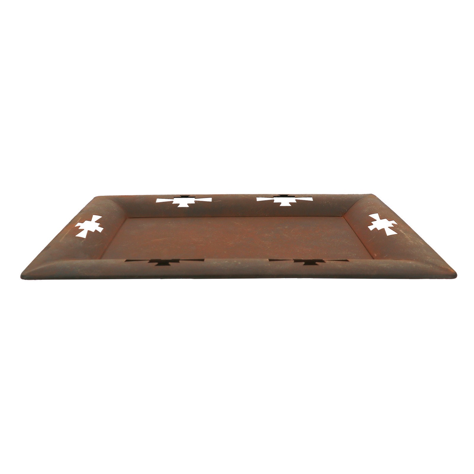 slide 3 of 3, 15" Red Rust Metal Tray Tabletop Decor By Ashland, 15 in
