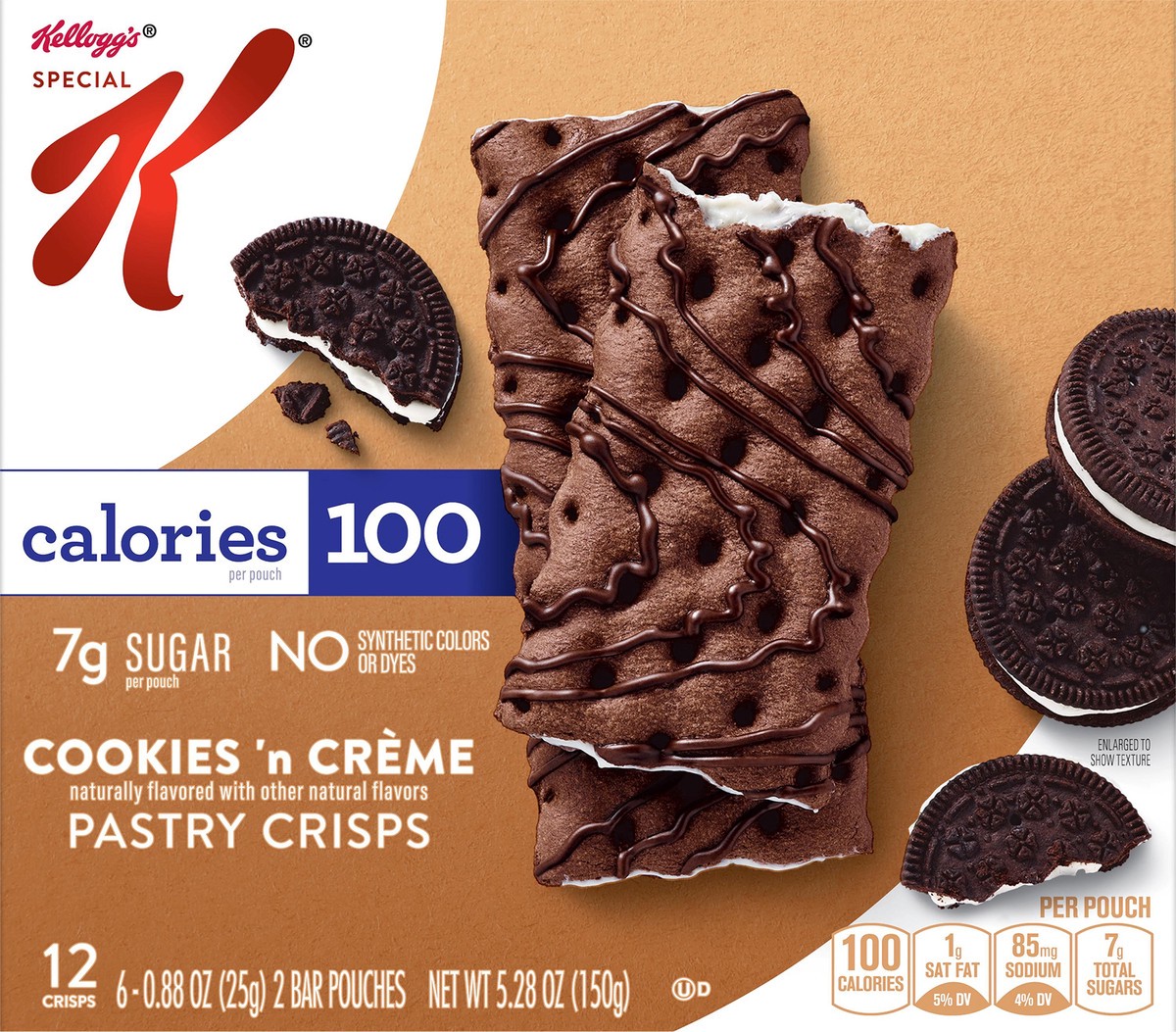 slide 4 of 12, Special K Kellogg's Special K Pastry Crisps, Cookies 'n Creme, 5.28 oz, 12 Count, 5.28 oz