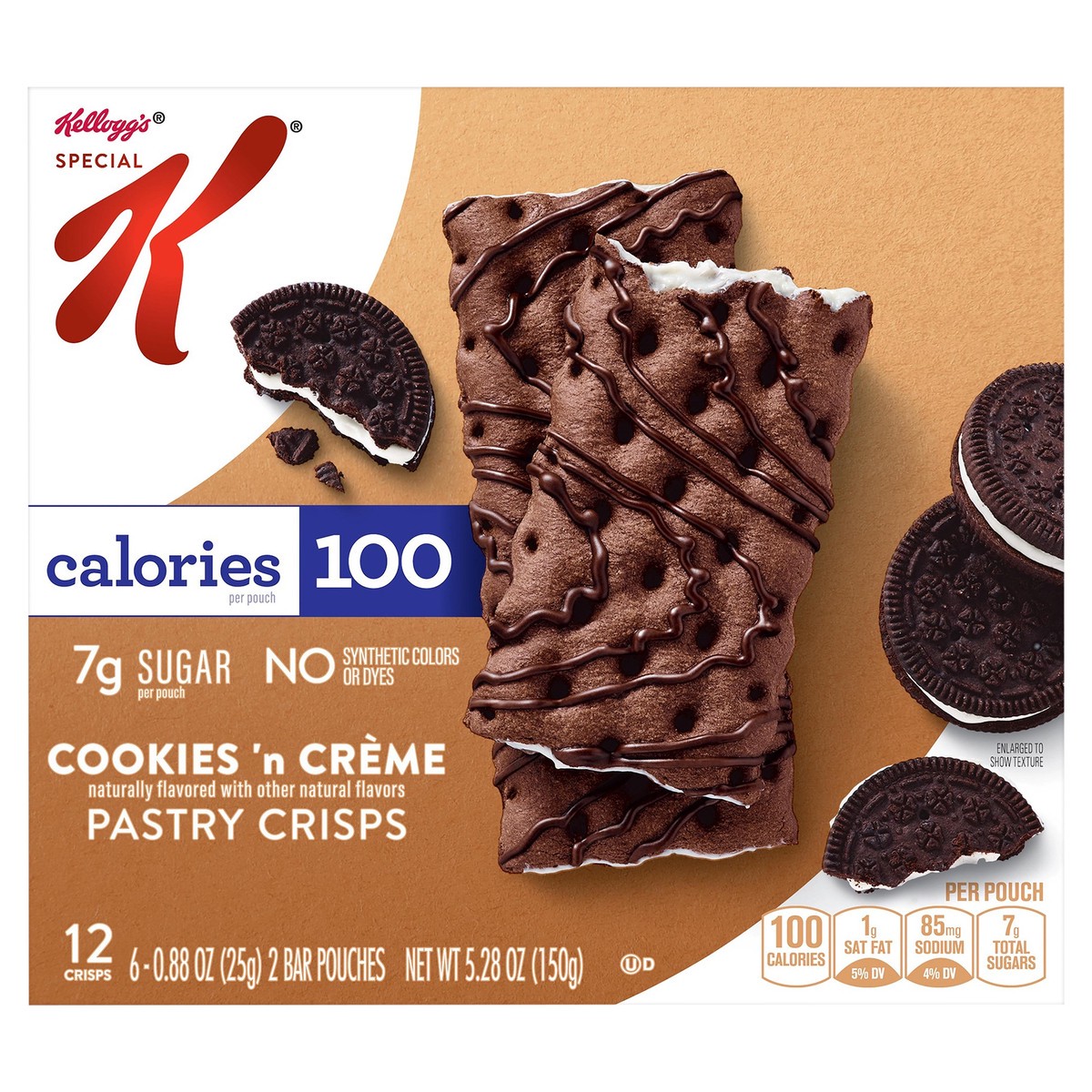 slide 6 of 12, Special K Kellogg's Special K Pastry Crisps, Cookies 'n Creme, 5.28 oz, 12 Count, 5.28 oz