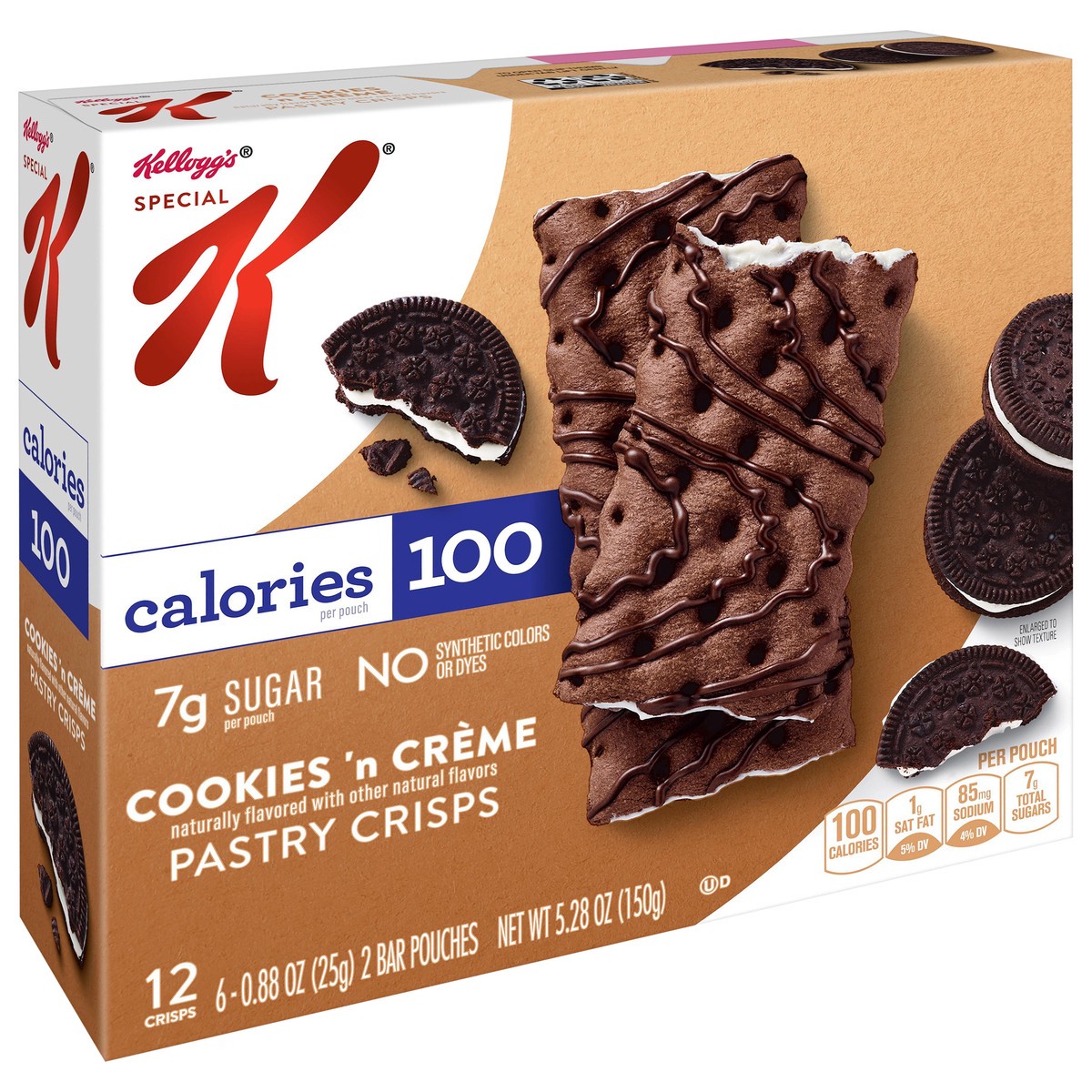 slide 2 of 12, Special K Kellogg's Special K Pastry Crisps, Cookies 'n Creme, 5.28 oz, 12 Count, 5.28 oz