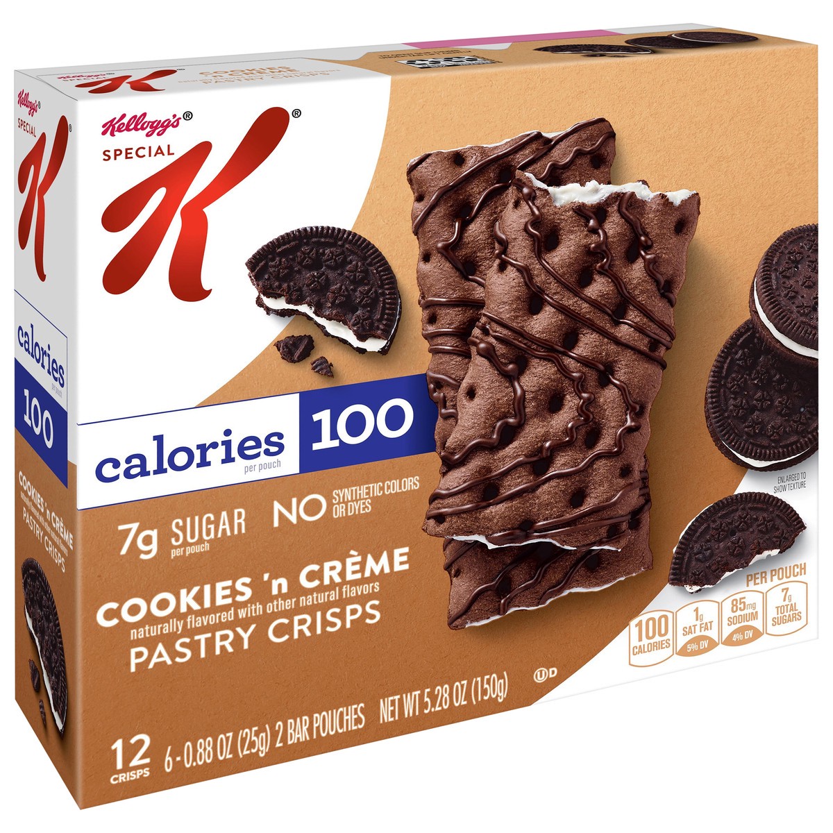 slide 6 of 12, Special K Kellogg's Special K Pastry Crisps, Cookies 'n Creme, 5.28 oz, 12 Count, 5.28 oz