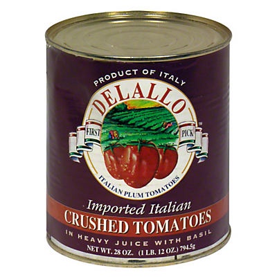 slide 1 of 1, DeLallo Crushed Tomatoes in Heavy Juice with Basil, 28 oz