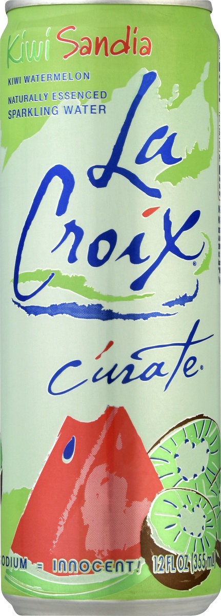 slide 9 of 10, La Croix Kiwi Sandia Curate Sparkling Water Single Can, 12 oz